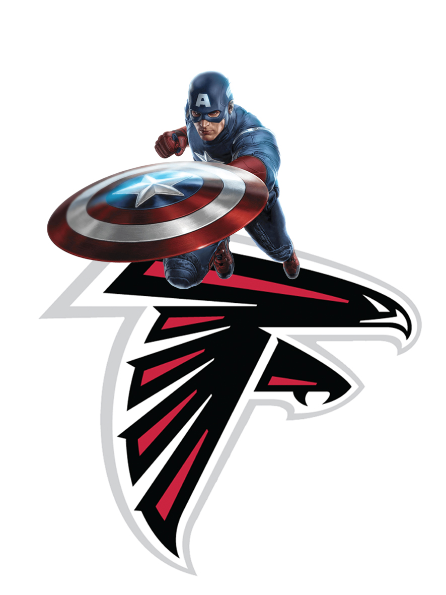 Atlanta Falcons Captain America Logo vinyl decal